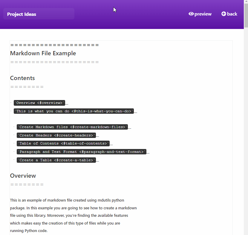 Knowledge Preview